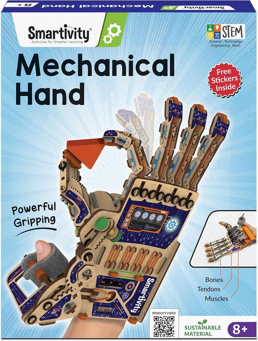 Smartivity DIY Robotic Mechanical Hand STEM Toy for Kids 8-14 Years Old | Parents Choice Award Winner I Birthday Gift for Kids | Engineering Kit for 8, 9, 10, 11, 12, 13, 14 Years Old Boys & Girls