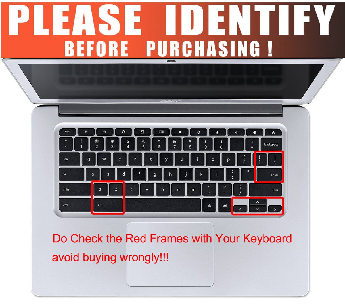 CaseBuy Keyboard Cover for Acer Chromebook Spin 311 R11 511 512 CP311 C738T CB512 /Chromebook Spin 13 713 CP713 CB5-312T/Acer Chromebook 14 314 514/Chromebook 15 CB3 CB5 CP315 CB515, Blue Star
