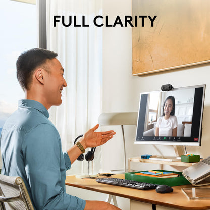 Logitech C270 HD Webcam, 720p, Widescreen HD Video Calling, Light Correction, Noise-Reducing Mic, Works with Zoom, Nintendo Switch 2’s new GameChat Mode, PC/Mac/Laptop/MacBook/Tablet - Black