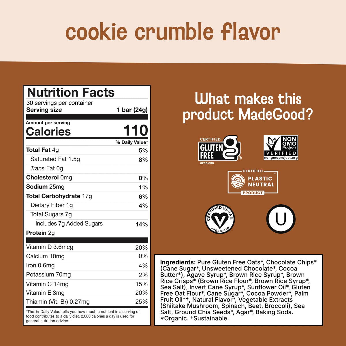 MadeGood Chocolate Lovers Variety Pack, Granola Bars, Morning Bars & Drizzled Birthday Cake Bars