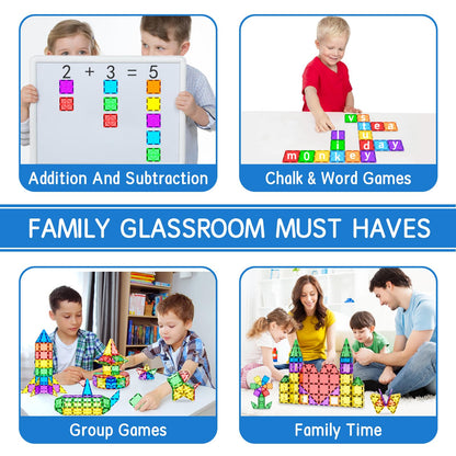 Magnetic Tiles Toddler Building Blocks Toys, Magnet Montessori Kids Toys for 3+ Year Old Boys and Girls, Preschool Learning Sensory STEM Education Gift Games, Birthday Gifts Idea for Kids Toddlers.
