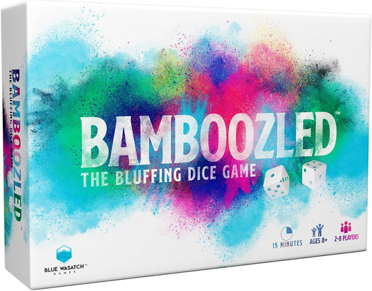 Blue Wasatch Games Bamboozled - A Hilariously Fun Bluffing Dice & Card Game, Family-Friendly Party Game for Kids, Teens & Adults, Ages 8+, Fast and Easy to Learn