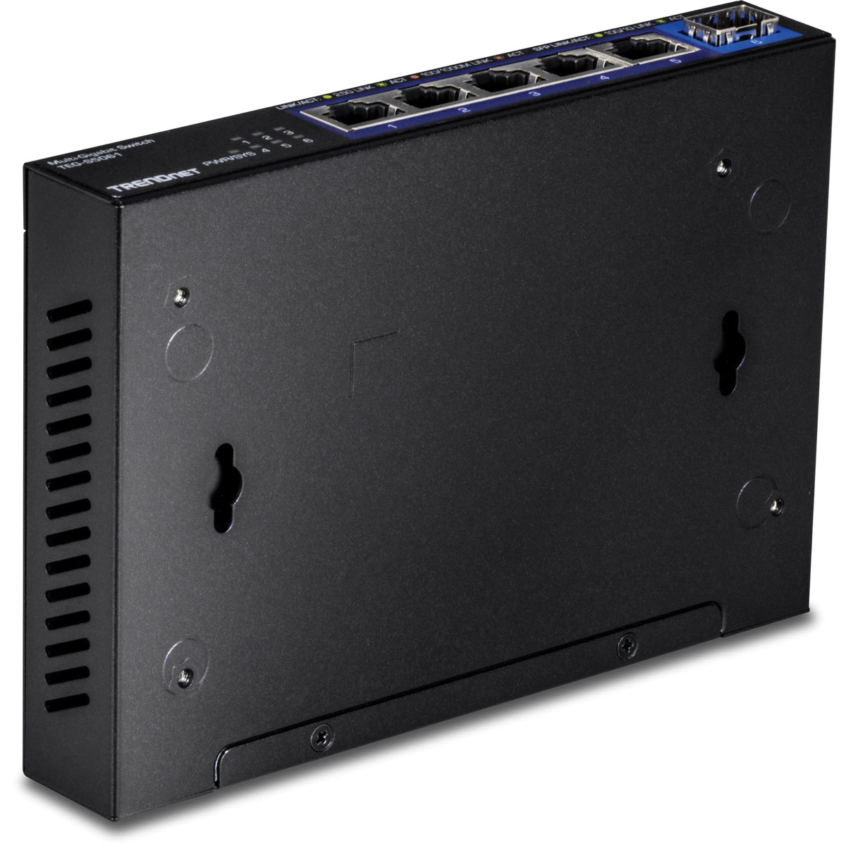 TRENDnet 5 Port Mini Gigabit Switch, TEG-S50g, GREENnet Technology, NDAA + TAA Compliant, Desktop Metal Ethernet Network Switch, 5 x Gigabit Ports, Fanless, Lifetime Protection, Black