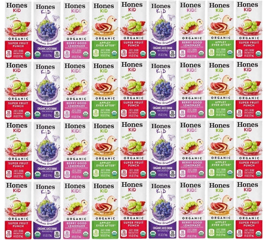 Honest Kid Organic Juice Boxes Variety Pack, Summer Drink, Kids Drink 6 fl oz, 44 Count