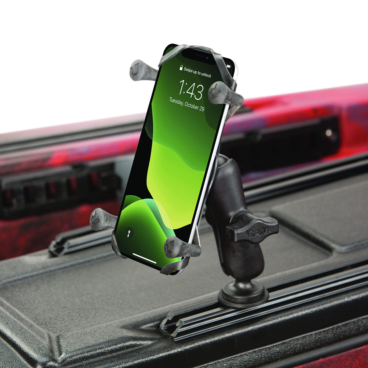 RAM MOUNTS X-Grip Small Phone Holder Mount with Medium Composite Double Socket Arm Compatible with RAM B Size 1" Ball Components RAP-HOL-UN7B-201U