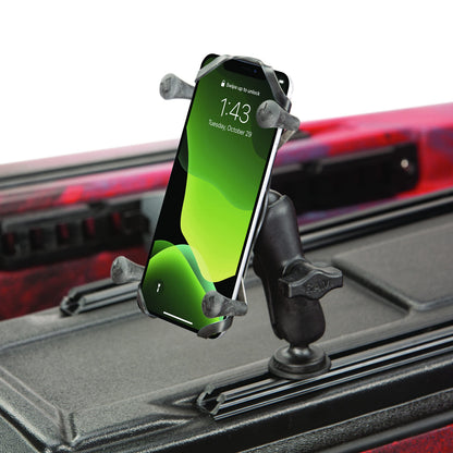 RAM MOUNTS X-Grip Small Phone Holder Mount with Medium Composite Double Socket Arm Compatible with RAM B Size 1" Ball Components RAP-HOL-UN7B-201U