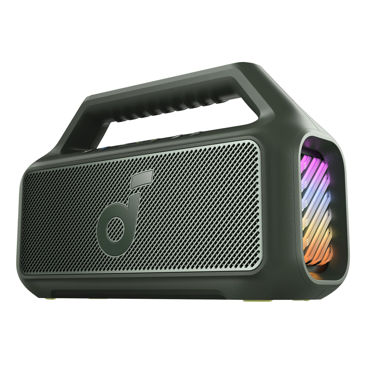 Soundcore Boom 2 By Anker, Outdoor Speaker, 80W, Subwoofer, BassUp 2.0, 24H Playtime, IPX7 Waterproof, Floatable, RGB Lights, USB-C, Custom EQ, Portable for Camping and Beach - Black
