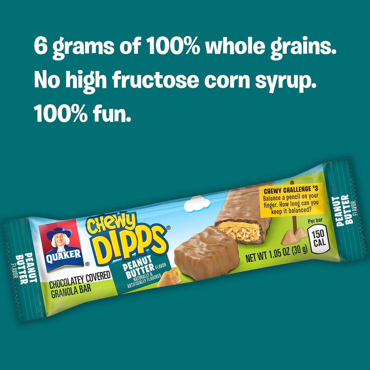 Quaker Chewy Granola Bars, Chewy & Dipps Variety Pack, 58 Count