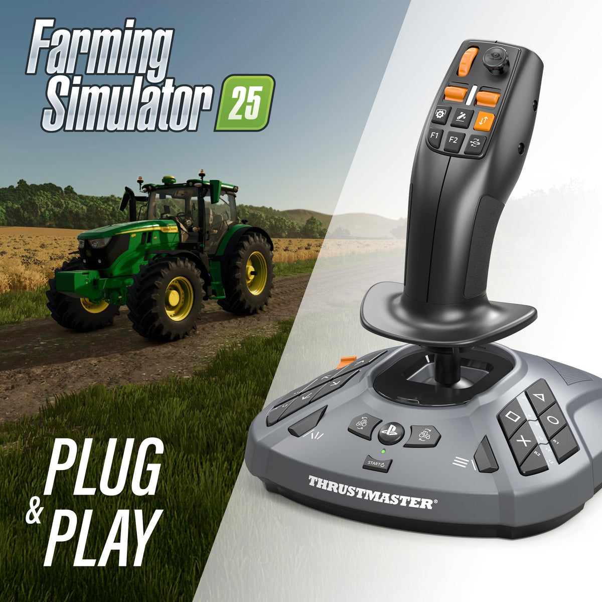 Thrustmaster SimTask FarmStick Joystick for Farming Simulator 25 on PC – Multifunctional Farming Simulator Controller with 3-Axis Precision