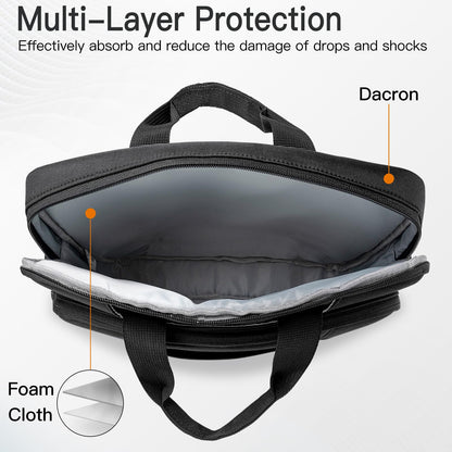 JETech 15 15.6 16 Inch Laptop Bag Case, Waterproof Computer Sleeve Cover Compatible with MacBook Air/Pro 15/16, Surface Book 3/2 15, Dell Inspiron 15.6, HP Pavilion 15.6 (Light Grey)