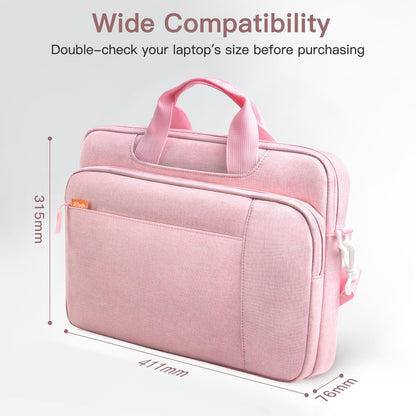 JETech 15 15.6 16 Inch Laptop Bag Case, Waterproof Computer Sleeve Cover Compatible with MacBook Air/Pro 15/16, Surface Book 3/2 15, Dell Inspiron 15.6, HP Pavilion 15.6 (Light Grey)