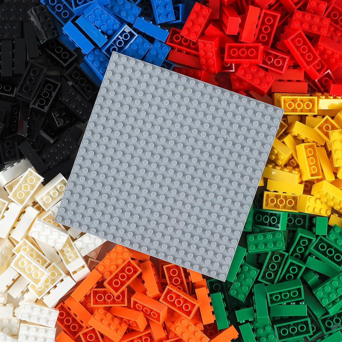 HUIZDQ 1500 Pieces Building Bricks, Classic Bulk Small Blocks, Classic Bricks Set Basic Building Blocks Compatible with All Major Brands