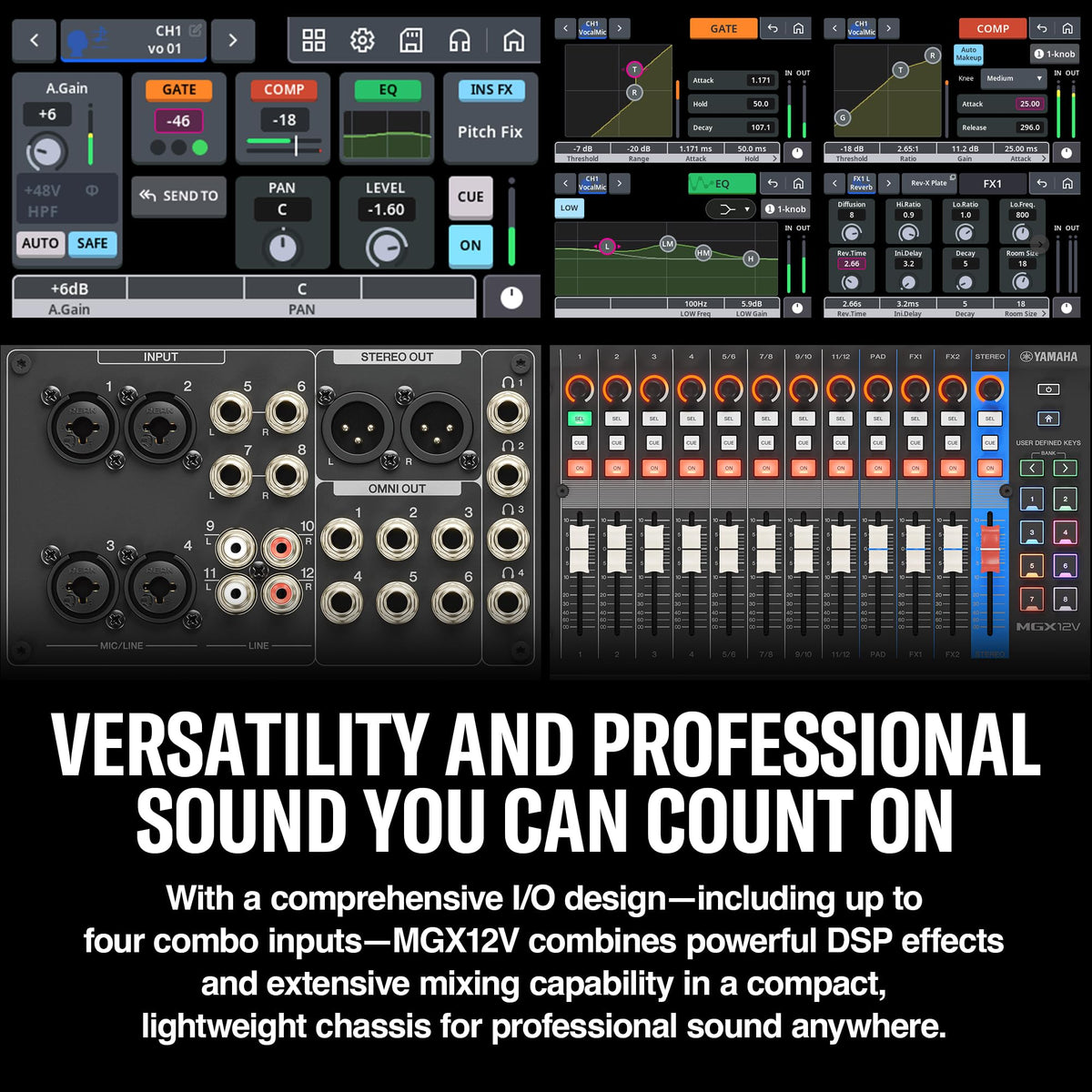 YAMAHA MG10XU 10-Input Stereo Mixer with Effects
