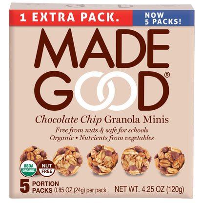 MadeGood Organic Chocolate Chip Granola Bites, 5ct x 0.85oz