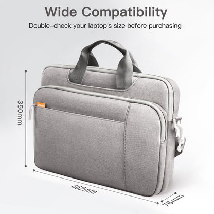 JETech 15 15.6 16 Inch Laptop Bag Case, Waterproof Computer Sleeve Cover Compatible with MacBook Air/Pro 15/16, Surface Book 3/2 15, Dell Inspiron 15.6, HP Pavilion 15.6 (Light Grey)