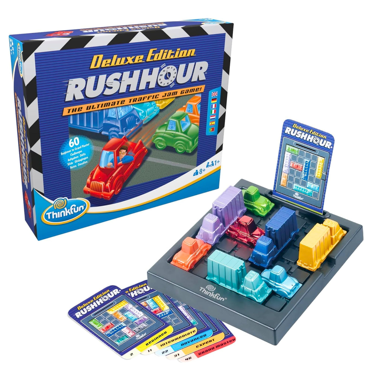 ThinkFun Rush Hour Deluxe Traffic Jam Logic Game and STEM Toy – Tons of Fun with Over 20 Awards Won, International for Over 20 Years
