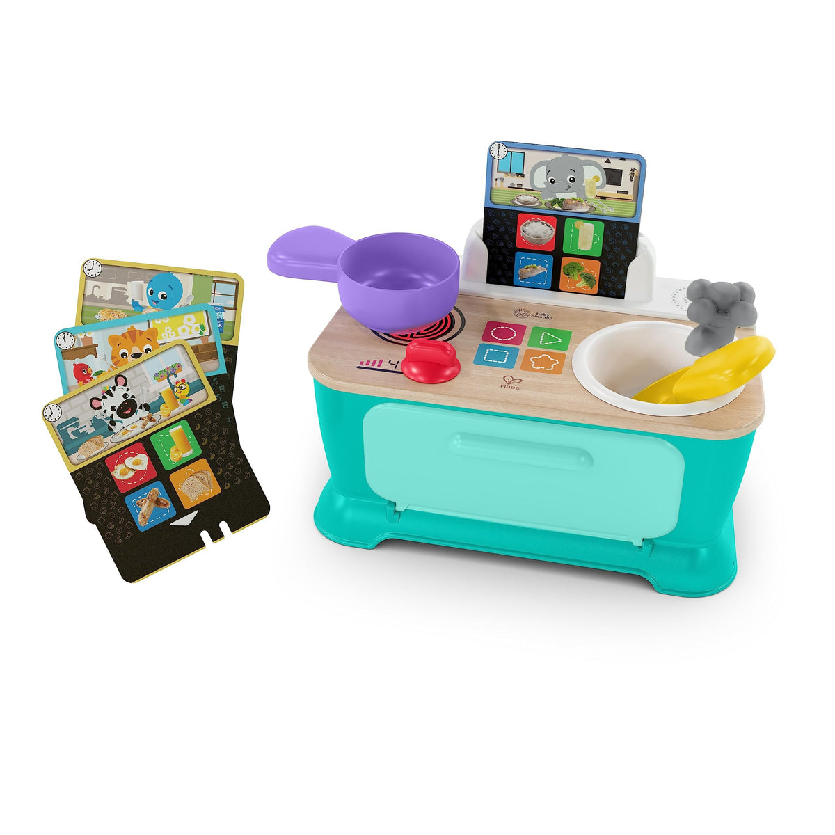 Baby Einstein + Hape Magic Touch Toy Cash Register Pretend to Check Out Toy, Real Sounds and Music, Ages 1, 2, 3, 4+