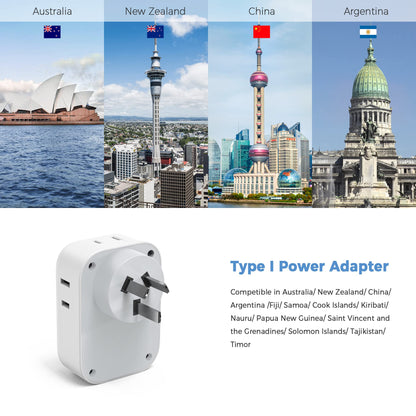 2 Pack European Plug Adapter USB C, TESSAN US to Europe Adapter 4 Outlets 3 USB Charger, Type C International Power Adaptor to Italy Spain France Portugal Iceland Germany, Europe Travel Essentials