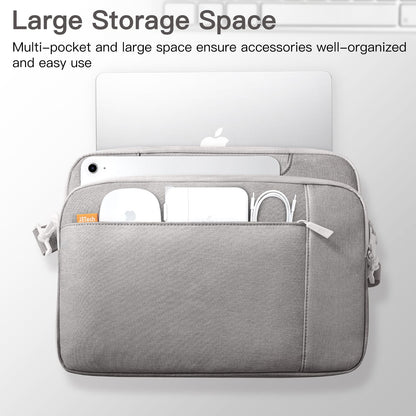 JETech 15 15.6 16 Inch Laptop Bag Case, Waterproof Computer Sleeve Cover Compatible with MacBook Air/Pro 15/16, Surface Book 3/2 15, Dell Inspiron 15.6, HP Pavilion 15.6 (Light Grey)