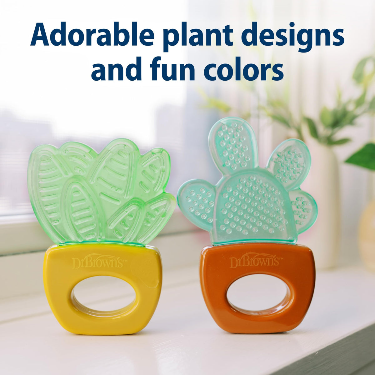 Dr. Brown's AquaCool Water-Filled Teether, Cooling Baby Teether Toy for Sore Gums, Apple Pineapple, BPA-Free, 3m+, 2-Pack