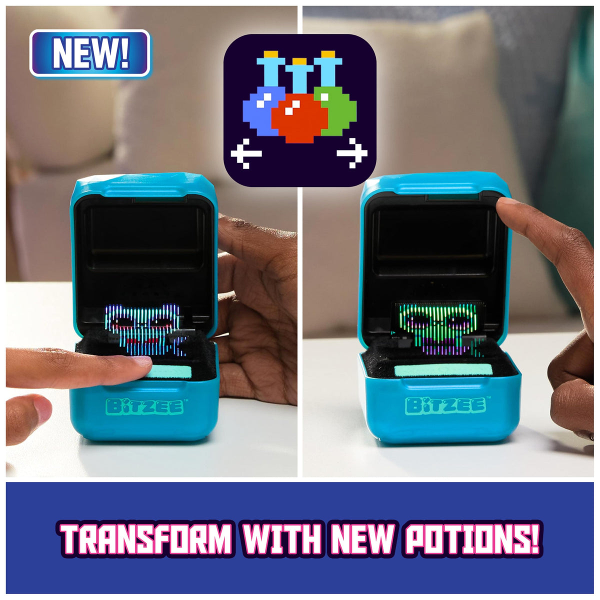 BITZEE with 30 Interactive Characters Inside, Digital Pet Reacts to Swipes, Tilts & Taps, Toys for Kids