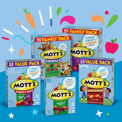 Mott's Fruit Flavored Snacks, Berry, Gluten Free Snack, Family Pack, 40 Ct, 32 oz
