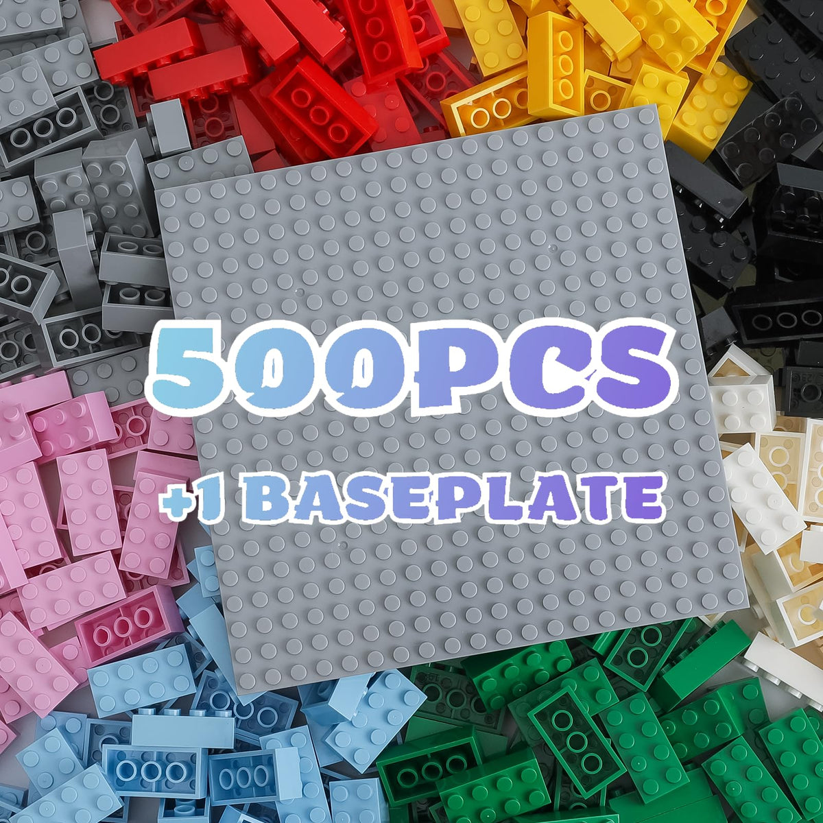 HUIZDQ 1500 Pieces Building Bricks, Classic Bulk Small Blocks, Classic Bricks Set Basic Building Blocks Compatible with All Major Brands
