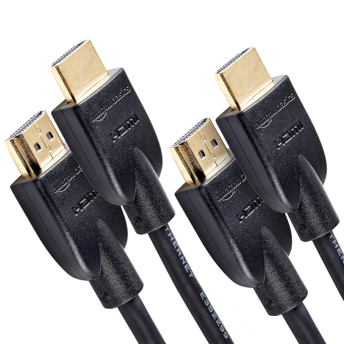 Amazon Basics HDMI Cable, 6ft, 4K@60Hz, High-Speed 4K HDMI 2.0 Cord with Ethernet, 18Gbps, 2160p, 48 bit, Compatible with TV/PS5/Xbox/Roku/Blu-ray, Black