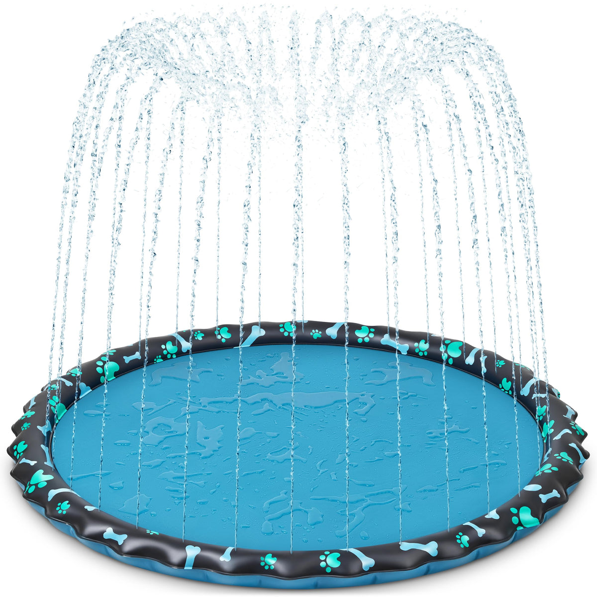 SplashEZ 3-in-1 Splash Pad, Sprinkler for Kids & Baby Pool for Learning – Toddler Sprinkler Pool, 60’’ Outside Water Toys – “from A to Z” Outdoor Play Mat for Babies & Toddlers