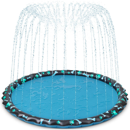 SplashEZ 3-in-1 Splash Pad, Sprinkler for Kids & Baby Pool for Learning – Toddler Sprinkler Pool, 60’’ Outside Water Toys – “from A to Z” Outdoor Play Mat for Babies & Toddlers