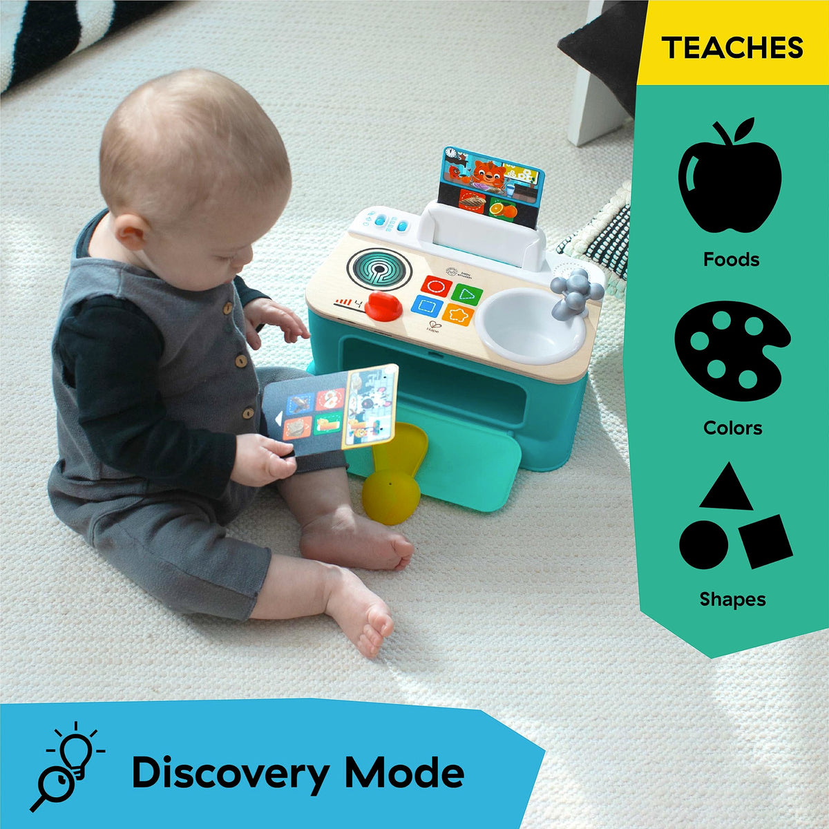 Baby Einstein + Hape Magic Touch Toy Cash Register Pretend to Check Out Toy, Real Sounds and Music, Ages 1, 2, 3, 4+