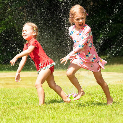 Melissa & Doug Sunny Patch Pretty Petals Flower Sprinkler Toy with Hose Attachment Toddler and Kids Outdoor Water Play Ages 3+
