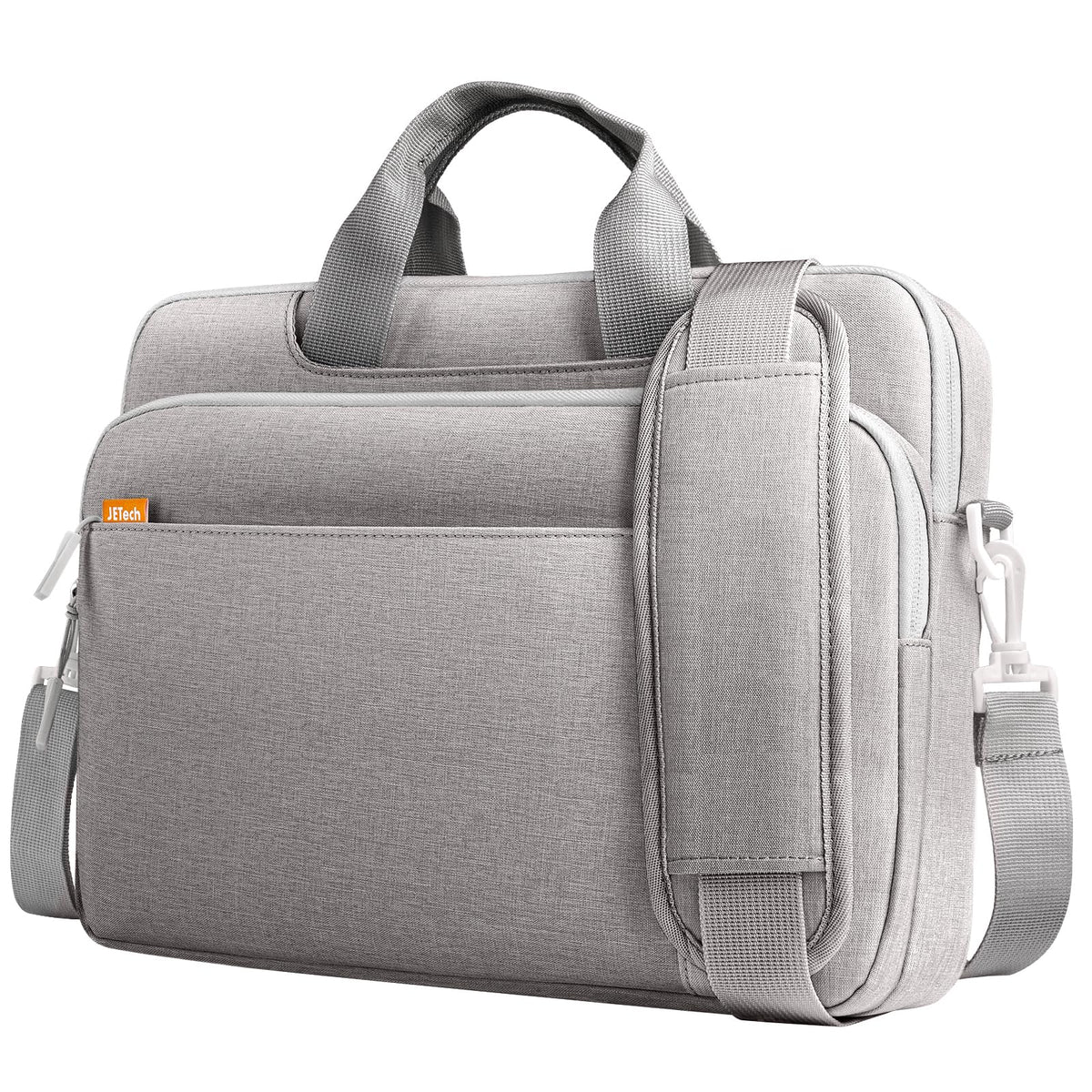 JETech 15 15.6 16 Inch Laptop Bag Case, Waterproof Computer Sleeve Cover Compatible with MacBook Air/Pro 15/16, Surface Book 3/2 15, Dell Inspiron 15.6, HP Pavilion 15.6 (Light Grey)