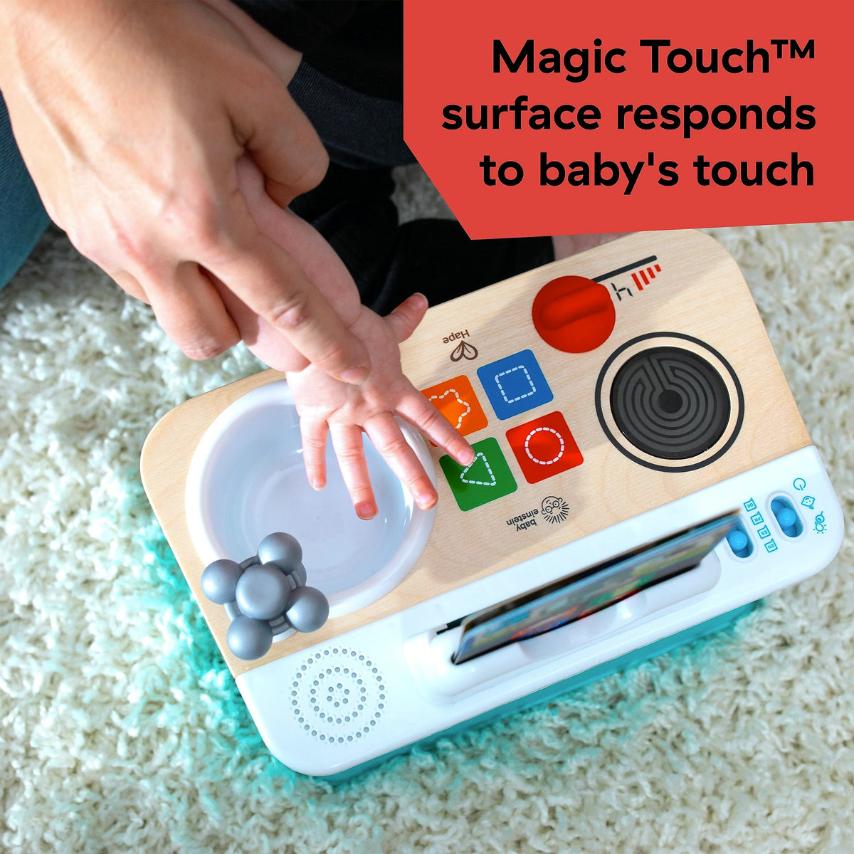 Baby Einstein + Hape Magic Touch Toy Cash Register Pretend to Check Out Toy, Real Sounds and Music, Ages 1, 2, 3, 4+