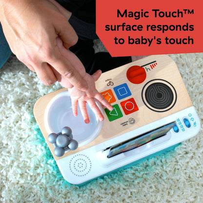 Baby Einstein + Hape Magic Touch Toy Cash Register Pretend to Check Out Toy, Real Sounds and Music, Ages 1, 2, 3, 4+