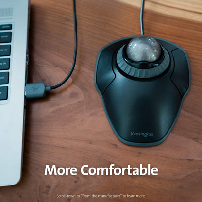 Kensington Orbit Trackball Mouse with Scroll Ring (K72337US), 4 1/2X5 1/2X2"