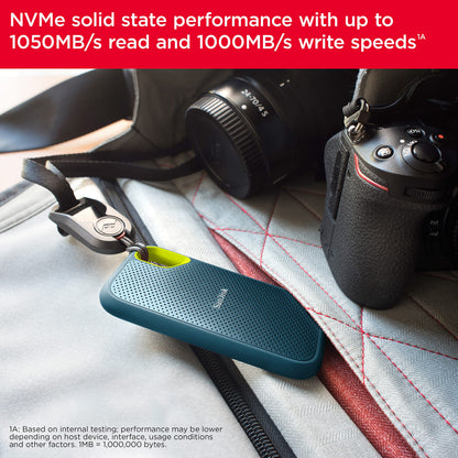 SANDISK 2TB Extreme Portable SSD (Old Model) - Up to 1050MB/s, USB-C, USB 3.2 Gen 2, IP65 Water and Dust Resistance, Updated Firmware - External Solid State Drive - SDSSDE61-2T00-G25