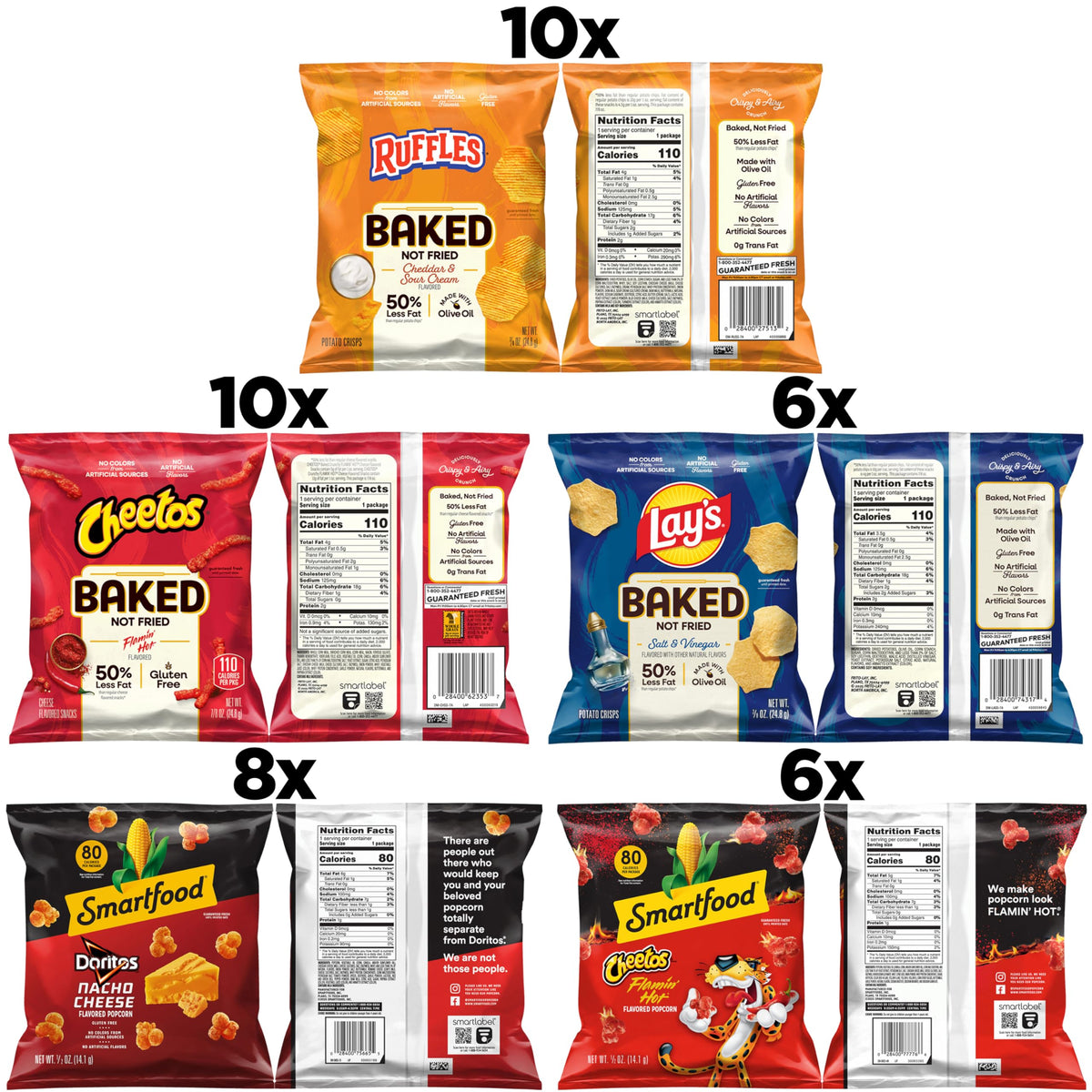 Frito-Lay Ultimate Smart Care Package 2.0, Variety Assortment of Snacks (Pack of 40)