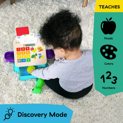 Baby Einstein + Hape Magic Touch Toy Cash Register Pretend to Check Out Toy, Real Sounds and Music, Ages 1, 2, 3, 4+