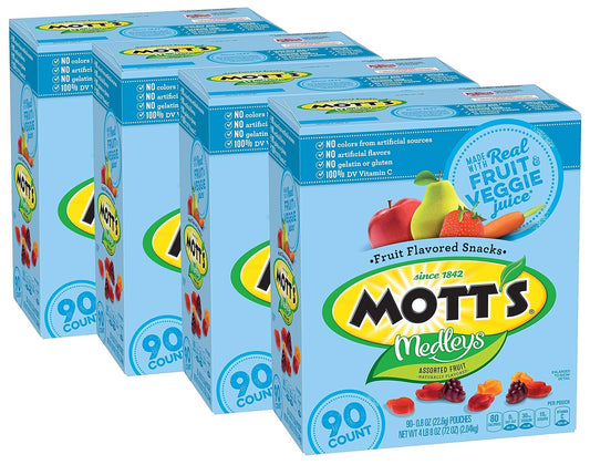 Mott's Medley Assorted Fruit Flavored Snacks (90 Count) (4 Pack)