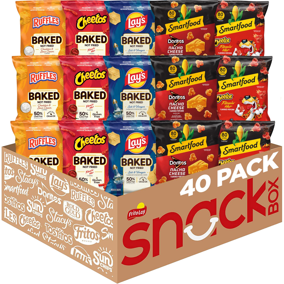 Frito-Lay Ultimate Smart Care Package 2.0, Variety Assortment of Snacks (Pack of 40)
